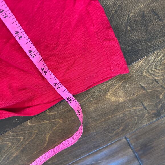 A New Day Dress Size Small Red Ribbed Stretchy Modal NEW Bodycon Midi - Picture 7 of 8
